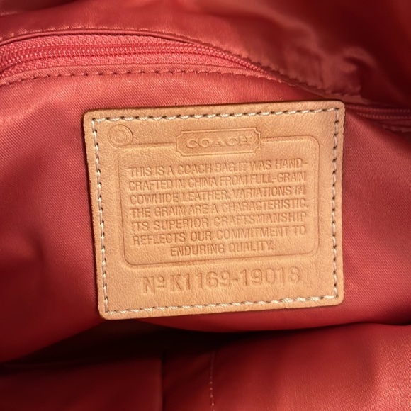 COACH - tan whipstitch satchel- F19018- NWT - Picture 9 of 17